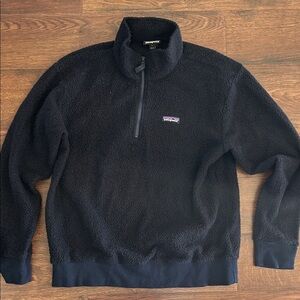 Patagonia Black Fleece Quarter-Zip Pullover Sweater